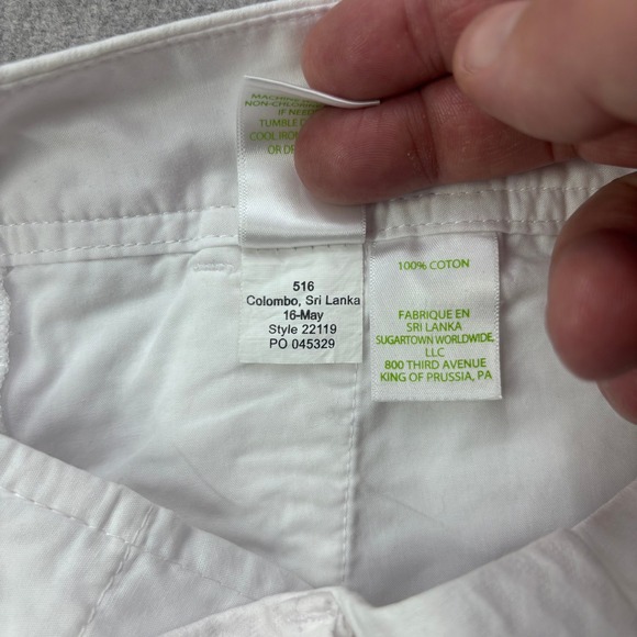 Lilly Pulitzer Callahan Shorts Womens 2 White Textured Cotton Resort Preppy - Picture 8 of 10